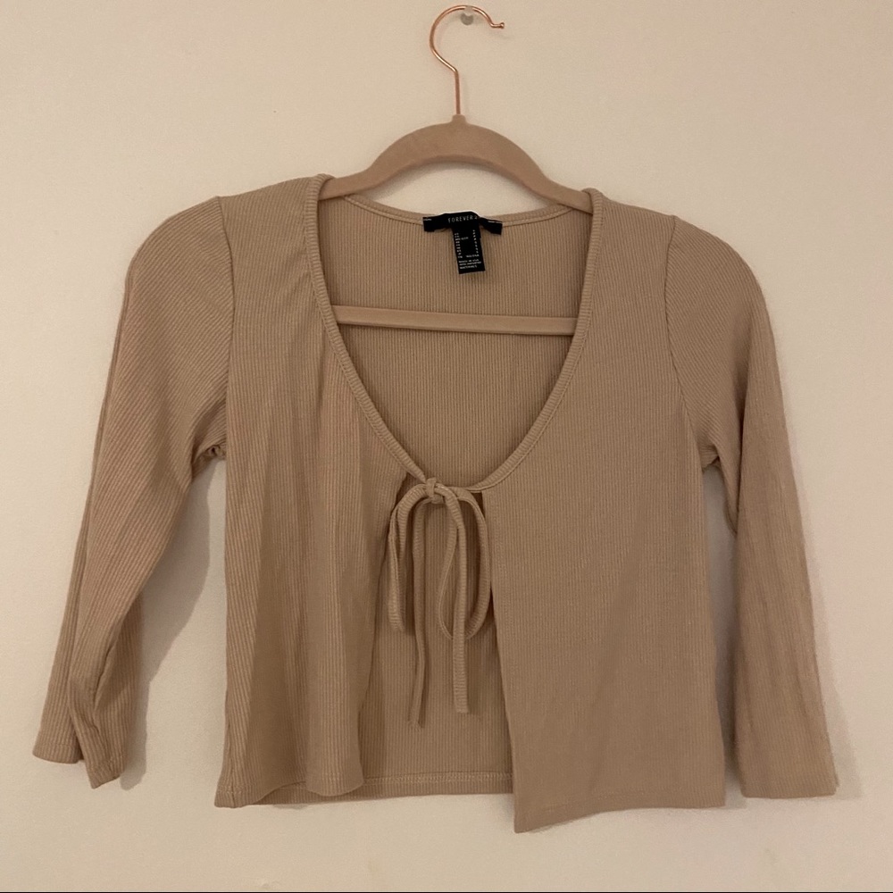 Front Tie Cardigan